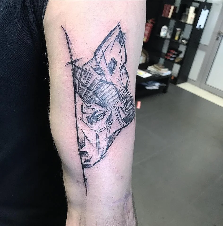 Geometrická hlava lišky