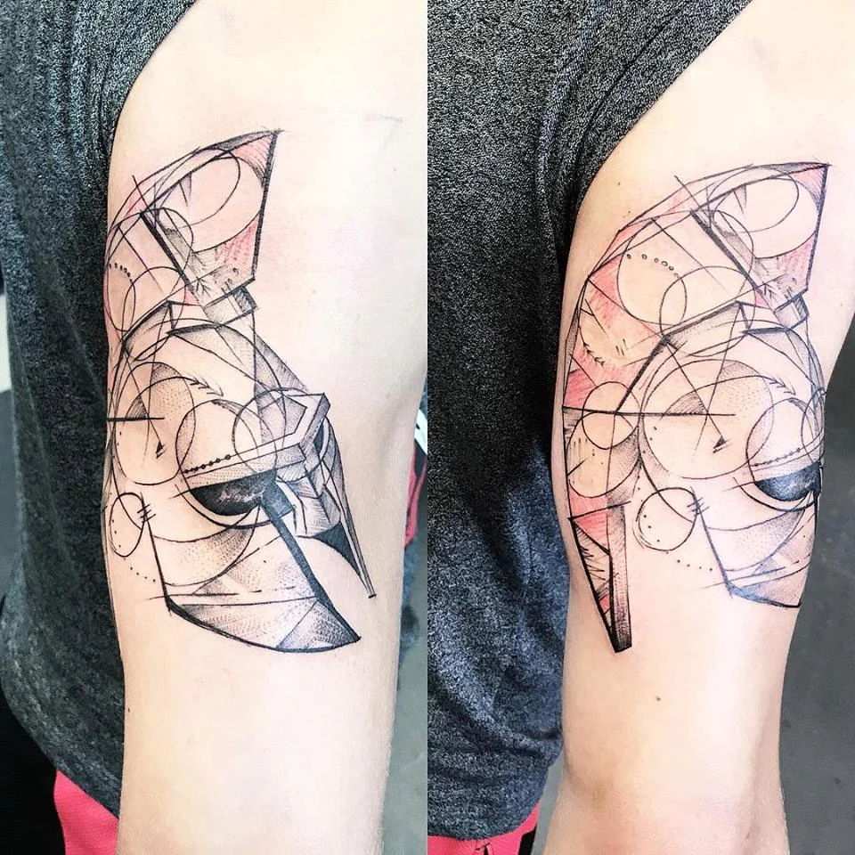 Geometrické tetování předloktí